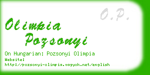 olimpia pozsonyi business card